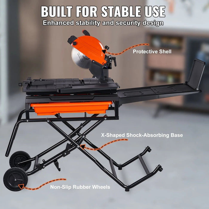 10" Wet Tile Cutter, 4500 RPM Motor, Adjustable Stand Included, Precision Cutting Performance, DOBA-WTC10