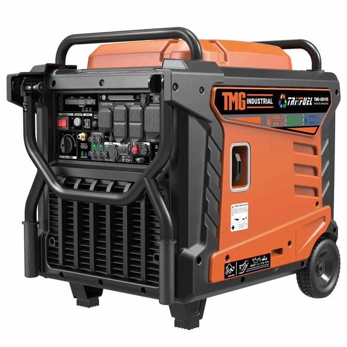 10500 Watt Digital Inverter Hybrid Portable Generator, Tri-Fuel Capabilities (Gas/LPG/NG), 8hrs 50% Load Run Time, CETL,ETL Certified For Canada/US, EPA emissions compliance, TMG-GDI105