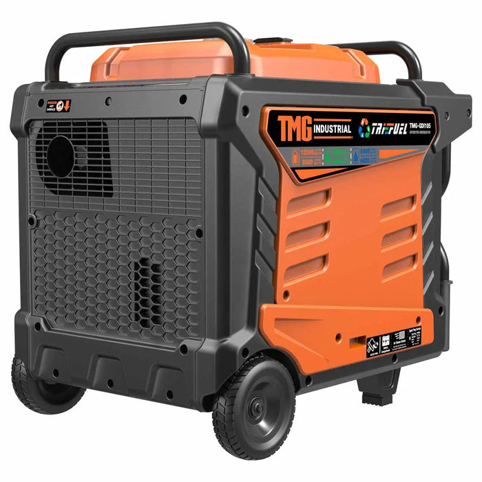 10500 Watt Digital Inverter Hybrid Portable Generator, Tri-Fuel Capabilities (Gas/LPG/NG), 8hrs 50% Load Run Time, CETL,ETL Certified For Canada/US, EPA emissions compliance, TMG-GDI105