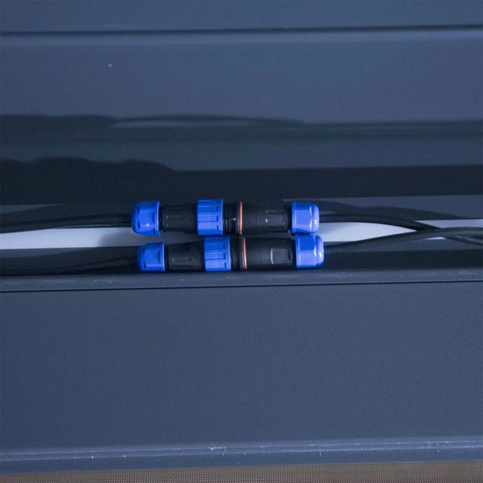 10′ × 10′ (3 × 3 m) Aluminum Louver Roof Slatted Pergola with Motorized Retractable Side Screens, TMG-LPG11-PRO TMG Industrial