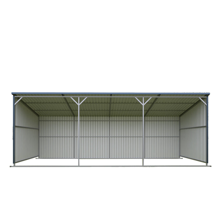 12' x 27' Horse Run-In Shed with Portable Skid Mount and Wide Front Opening for Livestock Shelter, TMG-MSL1227(Previously TMG-MSL2712)
