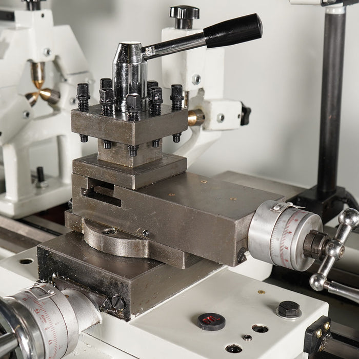 TMG-MT12BL 12" x 37" precision benchtop lathe with 1.5 HP motor, 64–1500 RPM and ASA D1-4 spindle
