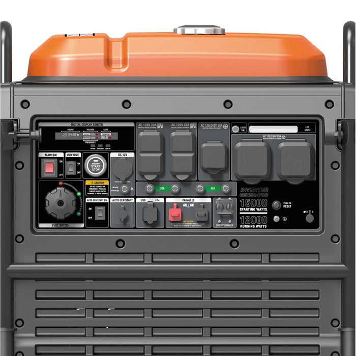 15000 Watt Digital Inverter Portable Generator, 10hrs 50% Load Run Time, EPA Compliance, TMG-GDI150