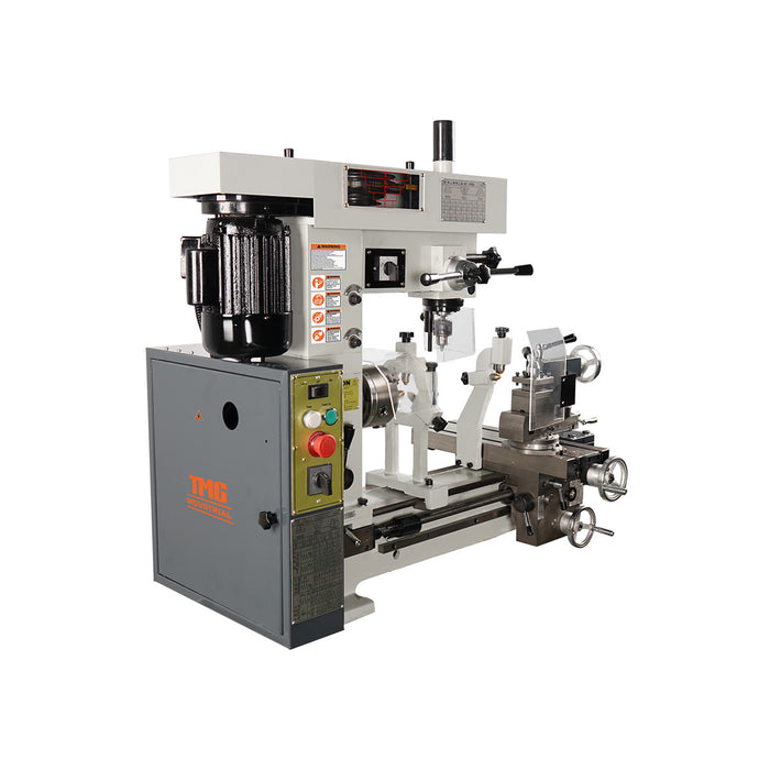 TMG-MT20MP 16" x 20" multi-function lathe milling machine with metric and imperial threading, turning and drilling capability
