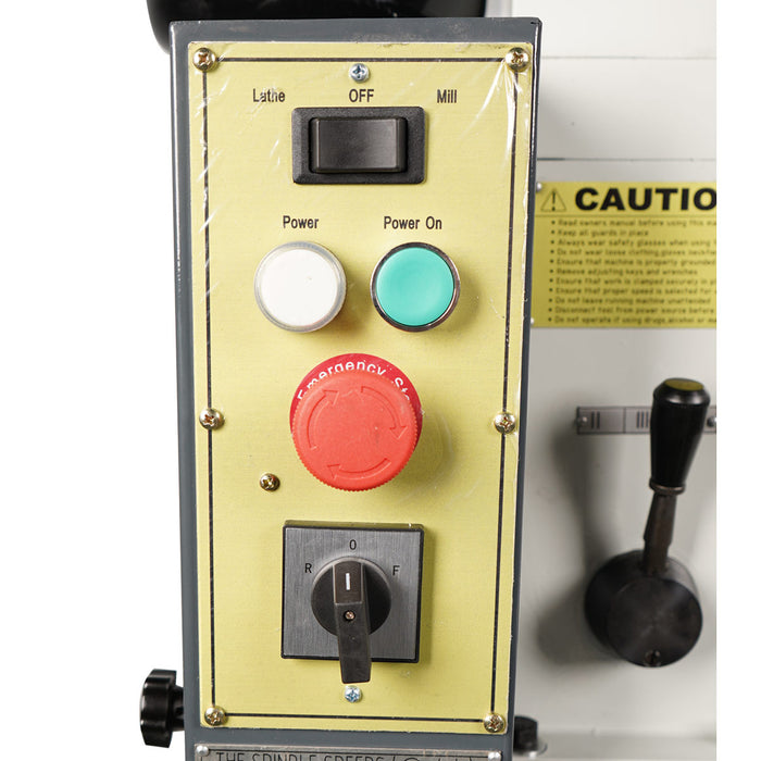 TMG-MT20MP 16" x 20" multi-function lathe milling machine with metric and imperial threading, turning and drilling capability
