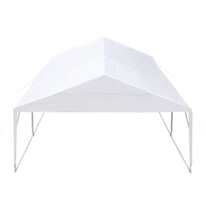 20’ x 20’ Heavy Duty Outdoor Party Tent, PE Tarpaulin Fabric, 6’6" Overhead, 10’ Peak Ceiling, TMG-PT2020A