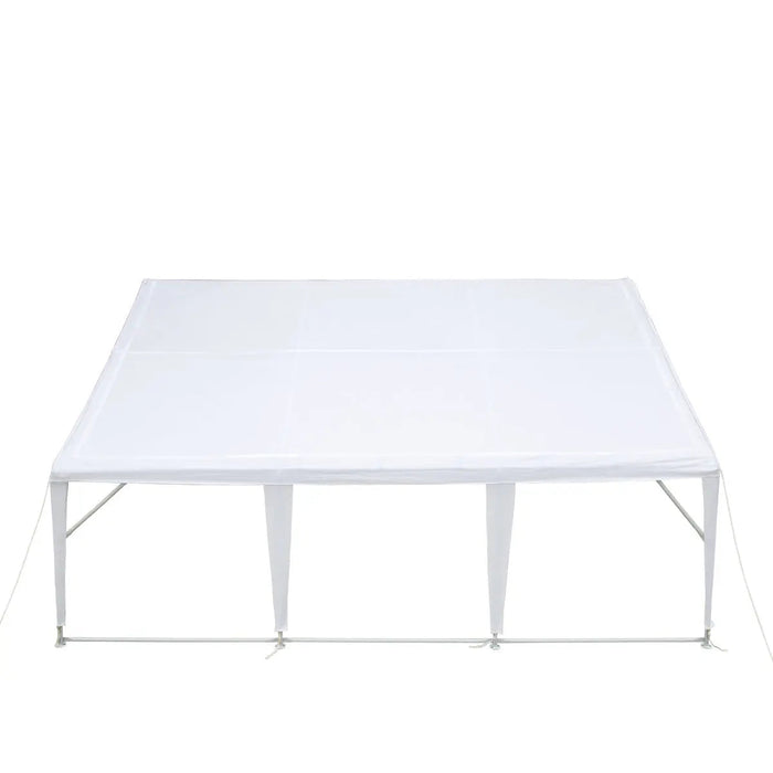 20’ x 20’ Heavy Duty Outdoor Party Tent, PE Tarpaulin Fabric, 6’6" Overhead, 10’ Peak Ceiling, TMG-PT2020A