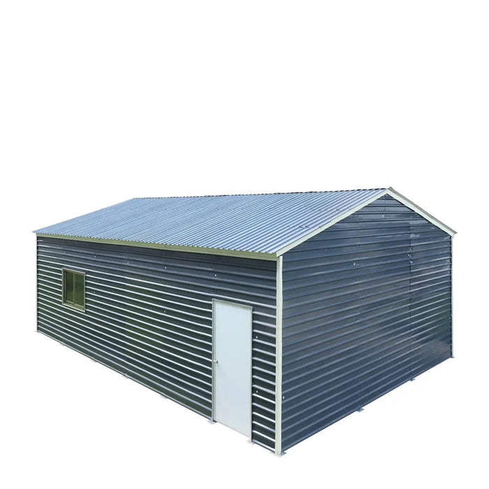 20’ x 30’ Metal Garage Shed, 9' High Double Front Doors, 13’ Peak, 600 Sq-Ft TMG-MS2030
