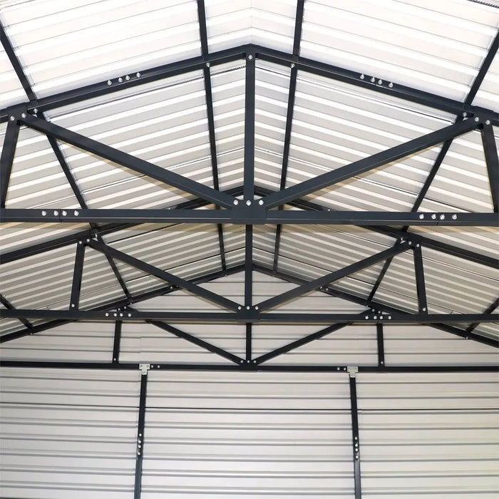 20’ x 30’ Metal Garage Shed, 9' High Double Front Doors, 13’ Peak, 600 Sq-Ft TMG-MS2030