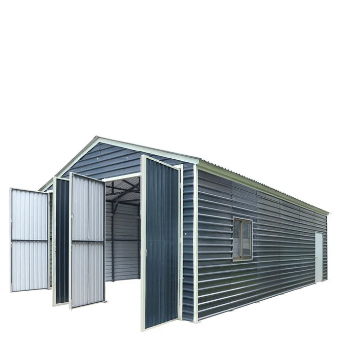 20’ x 30’ Metal Garage Shed, 9' High Double Front Doors, 13’ Peak, 600 Sq-Ft TMG-MS2030