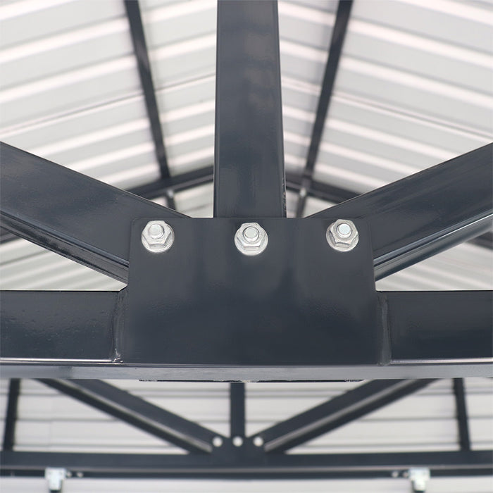 20' x 40' Metal Garage Shed, 9' High Double Front Doors, 13’ Peak, 800 Sq-Ft TMG-MS2040