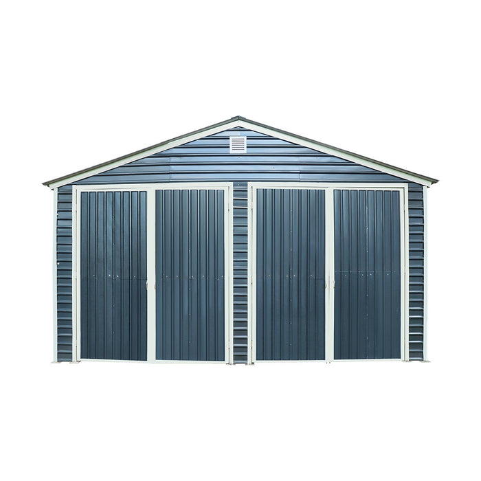 20' x 40' Metal Garage Shed, 9' High Double Front Doors, 13’ Peak, 800 Sq-Ft TMG-MS2040