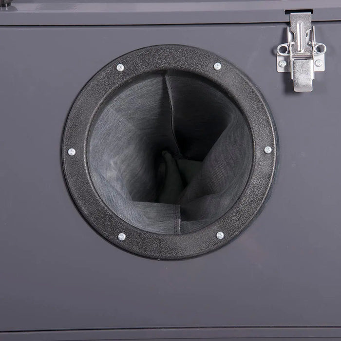 235-gallon dual station cabinet sandblaster with ETL certified vacuum system, side-by-side dual operator design, foot pedal control, and large viewing windows – TMG-ABC88.