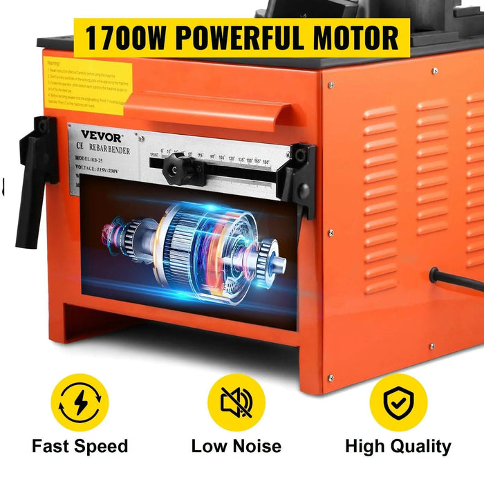 25mm Rebar Bender, Efficient Electric Tool for Bending Steel Rods, DOBA-RB25