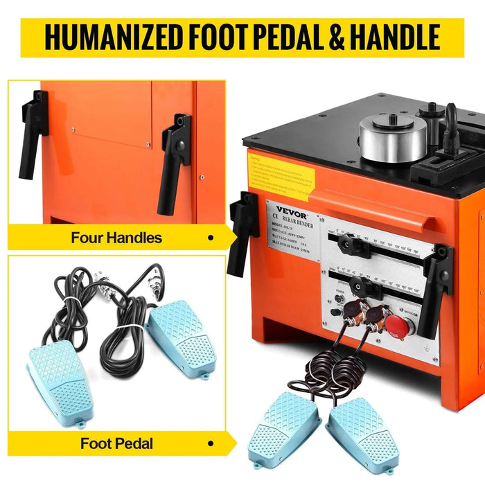 25mm Rebar Bender, Efficient Electric Tool for Bending Steel Rods, DOBA-RB25