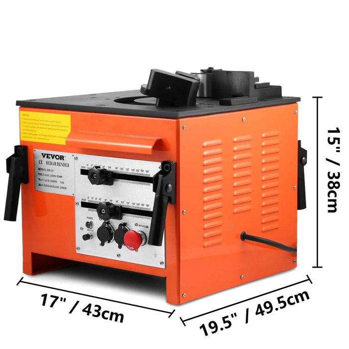 25mm Rebar Bender, Efficient Electric Tool for Bending Steel Rods, DOBA-RB25