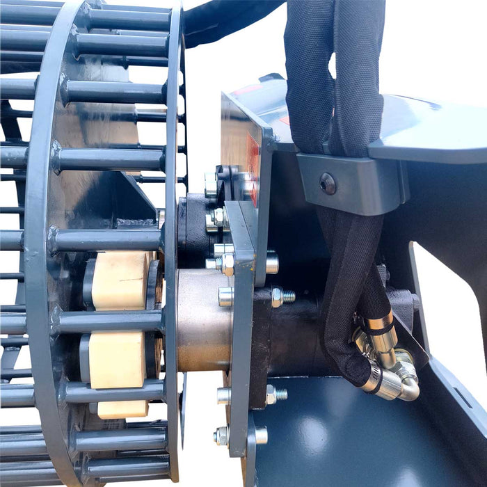 TMG-SRP32 skid-steer rotary rock picker, 30″ drum, 1,250 lb capacity
