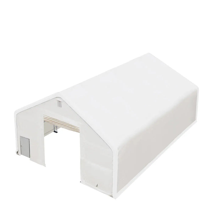 TMG Industrial 40' x 60' Dual Truss Storage Shelter with Heavy Duty 21 oz PVC Cover & Drive Through Doors, TMG-DT4062