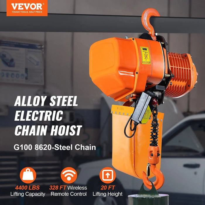 4400 LBS Wireless Electric Chain Hoist with 20 FT Lifting Height, IP54 Protection, DOBA-AHE2