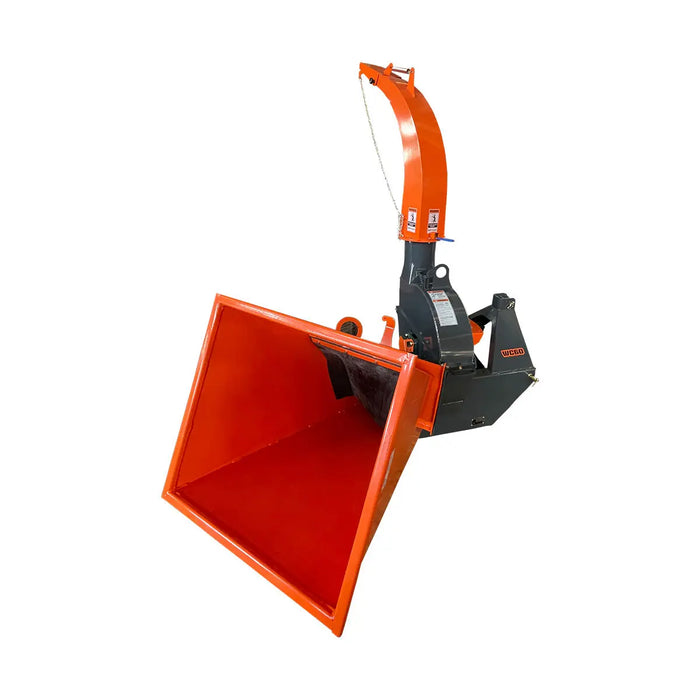 6” 3-Point Hitch Wood Chipper, Reversible/Hardened Blades, 360° Swiveling Chute, 40-80 HP Tractors, TMG-WC60