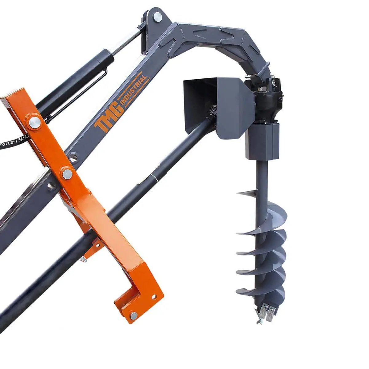 TMG Industrial 48” Hydraulic Assist Post Hole Digger, 12” Auger, PTO Shaft Included, TMG-TPD12