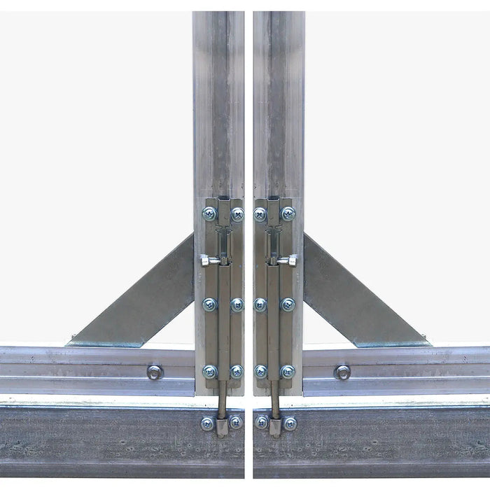 8' x 10' Greenhouse with Galvanized Steel Frame, Polycarbonate Twin-Wall Roof and Crystal-Clear Solid Walls TMG-GH811