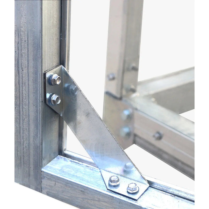 8' x 20' Greenhouse with Galvanized Steel Frame, Polycarbonate Twin-Wall Roof and Crystal-Clear Solid Walls TMG-GH821