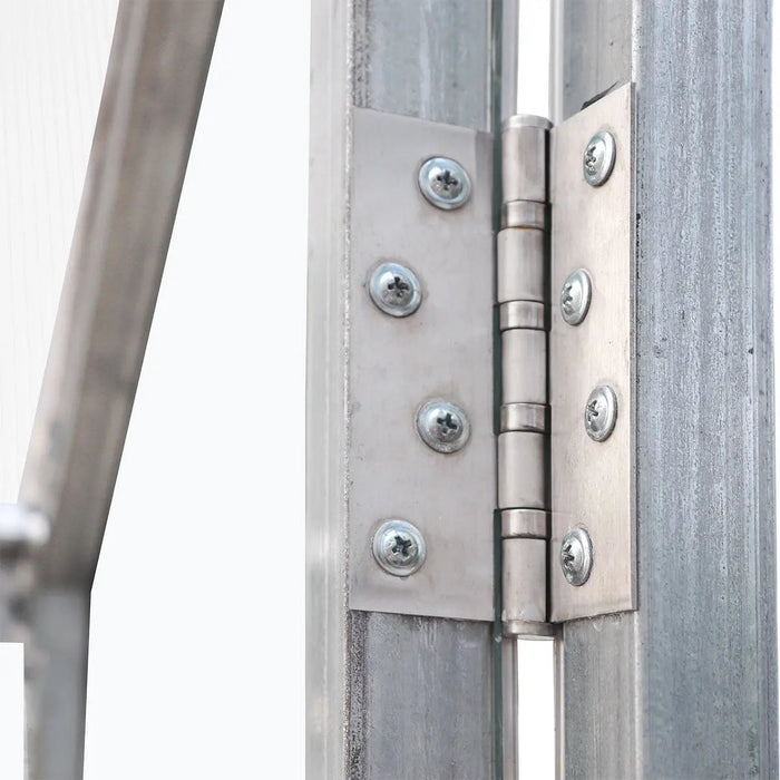 8' x 20' Greenhouse with Galvanized Steel Frame, Polycarbonate Twin-Wall Roof and Crystal-Clear Solid Walls TMG-GH821