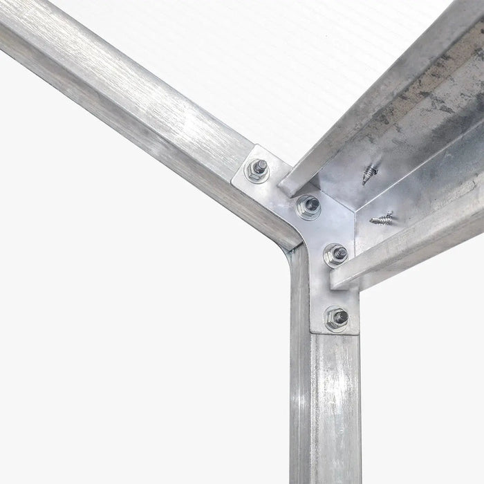 8' x 20' Greenhouse with Galvanized Steel Frame, Polycarbonate Twin-Wall Roof and Crystal-Clear Solid Walls TMG-GH821