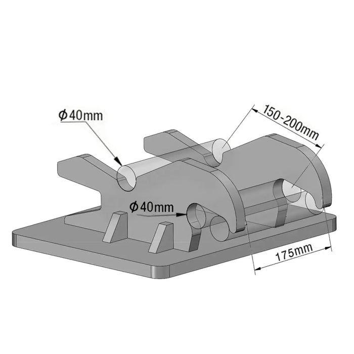 8,800-lbf Hydraulic Plate Compactor, 2-4 Ton Excavator Weight, 19" Compact Capacity, TMG-ECP21