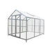 8' x 10' Greenhouse with Galvanized Steel Frame, Polycarbonate Twin-Wall Roof and Crystal-Clear Solid Walls