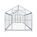 8' x 10' Greenhouse with Galvanized Steel Frame, Polycarbonate Twin-Wall Roof and Crystal-Clear Solid Walls