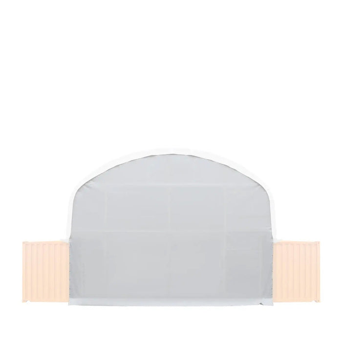 Back End Wall Kit, Compatible with TMG-DT3020C and DT3040C container shelters installed with the standard height containers (8’6"), TMG-DT30BW8V