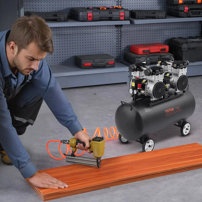 20 Gallon Oil-Free Air Compressor, Compact & Lightweight Design, Hassle-Free Operation, DOBA-AC20L