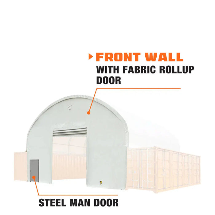 Front End Wall Kit, Compatible with TMG-DT4041C and DT4041CF container shelters installed with the high cube containers (9’6"), TMG-DT40FW9V