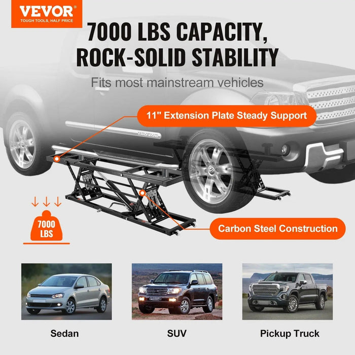26.8" Auto Lift for Trucks, 7000 lbs Capacity, Heavy-Duty Carbon Steel, Shop & Garage Use, DOBA-ALT7000