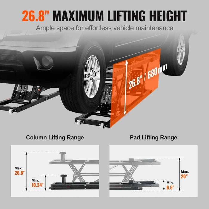 26.8" Auto Lift for Trucks, 7000 lbs Capacity, Heavy-Duty Carbon Steel, Shop & Garage Use, DOBA-ALT7000