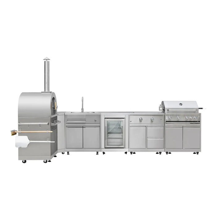 Outdoor Kitchen Cabinet Set – 7-Piece Stainless Steel Cooking Station, LPG/Propane TMG-LKS12 - TMG Industrial