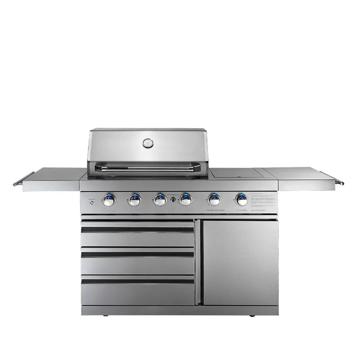 Outdoor Gas Grill, 3 Cooking Grids, Warming Rack, Spacious Cooking Area, 4 Main Burners, CSA Certified, TMG-LKS06