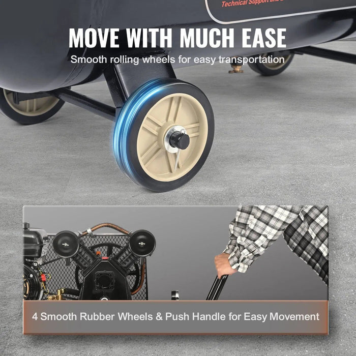 21 Gallon Tank Gas Air Compressor, 7HP, Portable Heavy-Duty Design, DOBA-AC21G