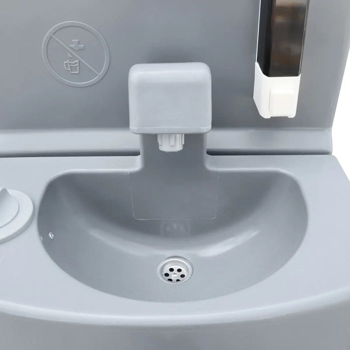 TMG-FMW20 Portable Handwash Station with dual 17 Gallon fresh water tanks and a 35 Gallon waste tank, designed for 2-person use in high-traffic environments, offering convenience, hygiene, and easy transport.