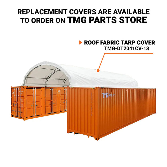 Pro Series 20' x 40' Dual Truss Container Shelter with Heavy Duty 17 oz PVC Cover, TMG-DT2041CV
