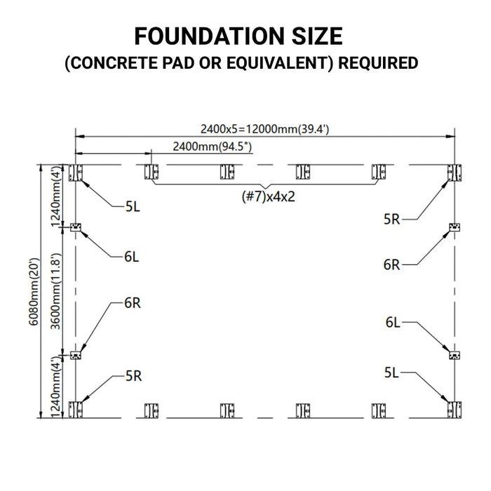 Pro Series 20' x 40' Dual Truss Storage Shelter with Heavy Duty 17 oz PVC Cover & Drive Through Doors, TMG-DT2041-PRO