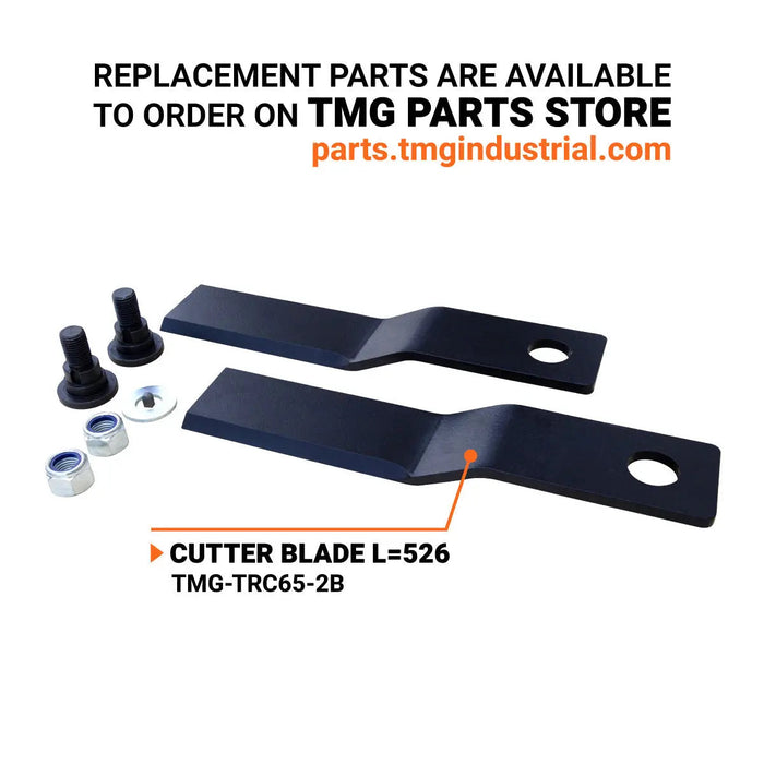 Pro Series 58" Rotary Cutter, 3-Point Hitch, 25-90 HP Tractors, 540 RPM, Slip Clutch PTO Shaft Included, TMG-TRC65