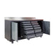 Pro Series 7-Ft 12-Drawer Workbench with Stainless Steel Top, Ball Bearing Double Slides & Casters, TMG-WB712