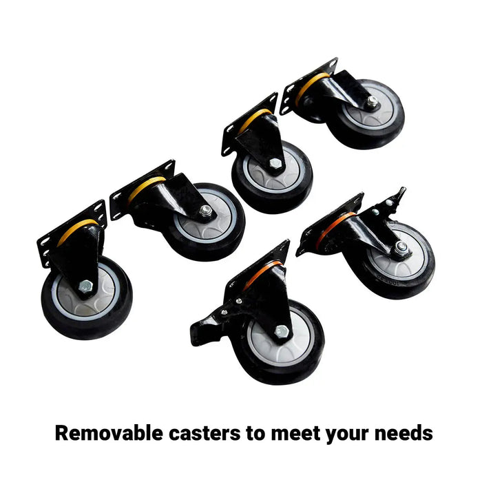 Pro Series 7-Ft 24-Drawer Workbench with Stainless Steel Top, Ball Bearing Double Slides & Casters, TMG-WB724