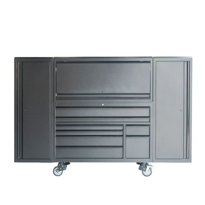 Pro Series 56” Tool Chest Cabinet with 8 Drawers, Caster Wheels & Side Lockers TMG-SC5608