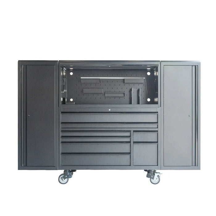 Pro Series 56” Tool Chest Cabinet with 8 Drawers, Caster Wheels & Side Lockers TMG-SC5608