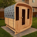 TMG LIVING Outdoor Rustic Cedar Sauna, 4-Person Square Design, Tempered Glass Door TMG-LSN52 TMG Industrial CA