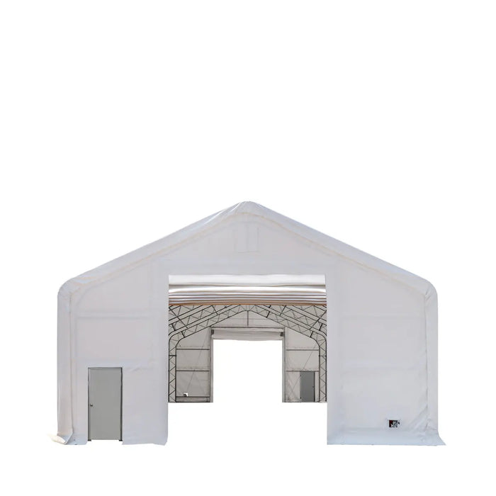 30' x 60' Dual Truss Storage Shelter with Heavy Duty 17 oz PVC Cover & Drive Through Doors TMG-DT3062 - TMG Industrial